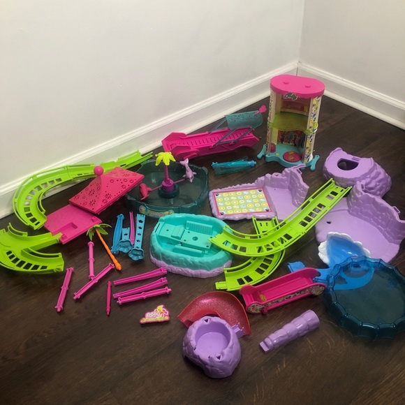 polly pocket Other - Polly Pocket Large Lot Dolphins Roller Coaster Mis